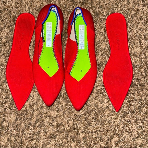 Rothy's 8.5 Ballet Flats Red - Picture 1 of 11